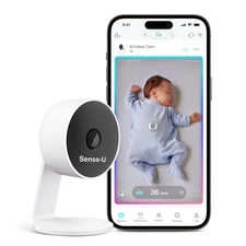 Sense-U AI Baby Camera Monitor with Sensor-Free Sleep Breathing Movement Dete...