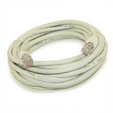 15ft Cat6 Ethernet RJ45 Patch Cable Stranded Snagless Booted WHITE