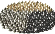 300PCS 8mm Acrylic Bullet Cone Spike Rivets for Craft and Clothing Decor