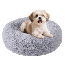 Dog Bed for Small Medium Large Dogs Cats, 20 inch Calming Washable-Round Cozy