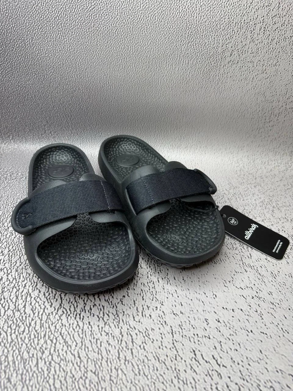 Allbirds Unisex Sugar Slide Sandals Black Eco Friendly Size W 9 M 7