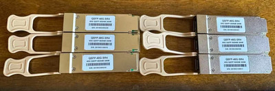 Lot of 6 QSFP-40G-SR4 40G QSFP+ Optical Transceiver Modules   850nm MMF 300m