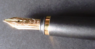 VINTAGE MONT BLANC FOUNTAIN PEN 750 18CT GOLD NIB WITH BOX & PAPERWORK HARRODS