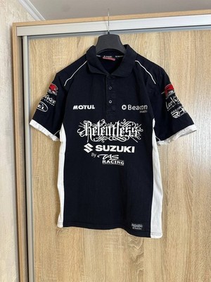 Suzuki Relentless by Gas Racing GXR T Shirt Polo Mens Size M Black