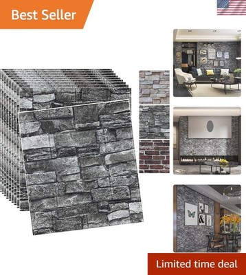 3D Faux Brick Wallpaper - 20PCS Self-Adhesive Foam Panels for Elegant Walls