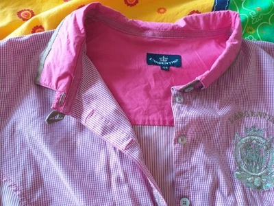 L`Argentina Bluse im Reiter Style rosa karo 44 - Bild 1 von 4