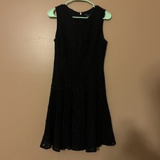 Tommy Hilfiger Size 6 Women’s Floral Dress Black Flowy Comfy Cozy Dress 