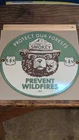 Vintage - Smokey Bear - Porcelain Sign - Gas Pump - Forest Station - 1951