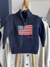 Ralph Lauren Polo American Flag Sweater Size 2T