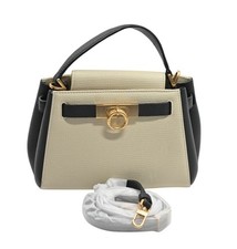 Parisa Wang Madison Top Handle Satchel in Black Cream