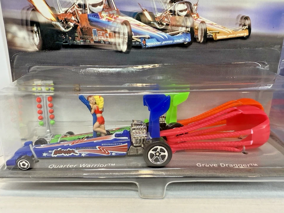 Mattel Hot Wheels Action Pcks Lot of4-Police Force, Sky , Solar&Drag Race,  NIB - Image 3 of 4