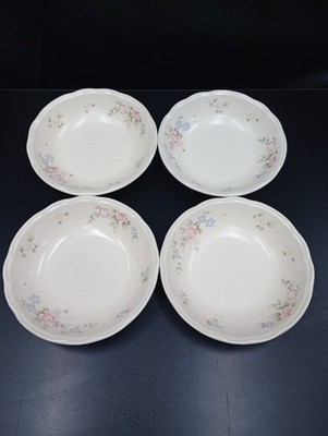Set of 4 Pfaltzgraff TEA ROSE 8'' Soup Salad Bowls