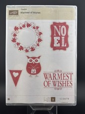 Stampin Up WARMEST OF WISHES Stamp Set Wood Mounted Rubber 2011 Hostess