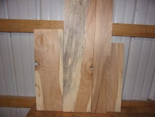 4 PC RUSTIC HICKORY LUMBER WOOD KILN DRIED BOARDS 3/4" THICK LOT A70A SPALTED