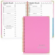 Undated Daily To Do List Planner Notebook - 6x8 Spiral Bound, Aesthetic To Do...