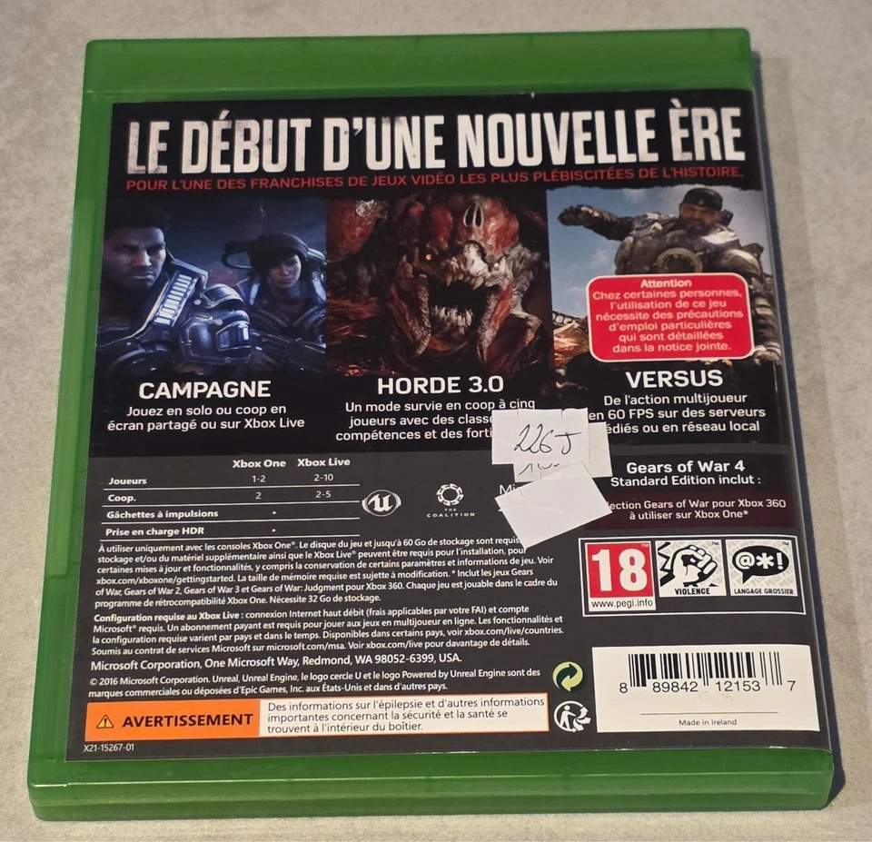 Gears of War 4 XBOX ONE, photo 2 sur 3