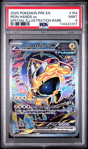 Pokemon Iron Hands ex Prismatic Evolutions 154/131 SIR PSA 9 Mint