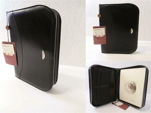 PORTABLOCCO PIQUADRO BY NIKOLAI ITALY IN PELLE NERO CON MEMO ALL'INTERNO |  eBay