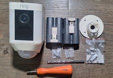 Ring Spotlight Cam Battery Wireless Security Camera W/ 2 Batteries Accessories