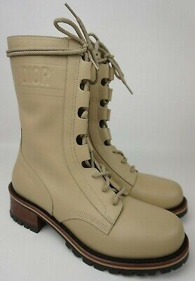 Christian Dior Quest Combat Biker Tall Boots Beige Calfskin Leather Size 40 | eBay Christian Dior Quest Combat Biker Tall Boots Beige Calfskin Leather Size 40 | eBay
