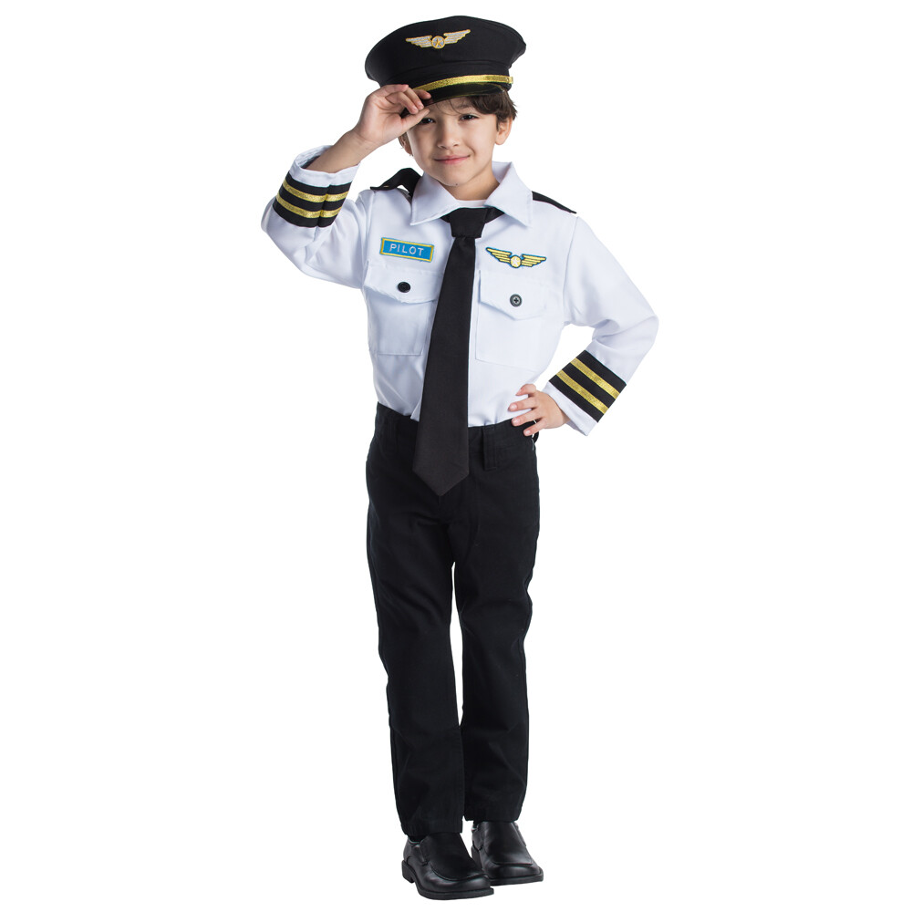 Dress Up America Pilot Role-Play Costume - Kids Pretend Play Sets - Dress Up Set