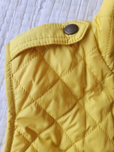 NEW Talbots Petites Quilted Puffer Vest Yellow Zip Pockets Small Polyester Fill - Picture 7 of 10