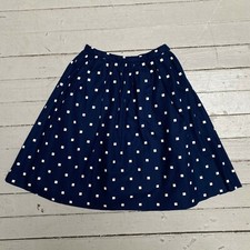 VTG 1950s Blue and White Square Print Cotton Full Skirt XS