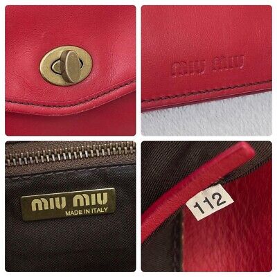 MIU MIU Turnlock Archive Handbag One Shoulder Bag Leather MIU MIU Turnlock Archive Handbag One Shoulder Bag Leather