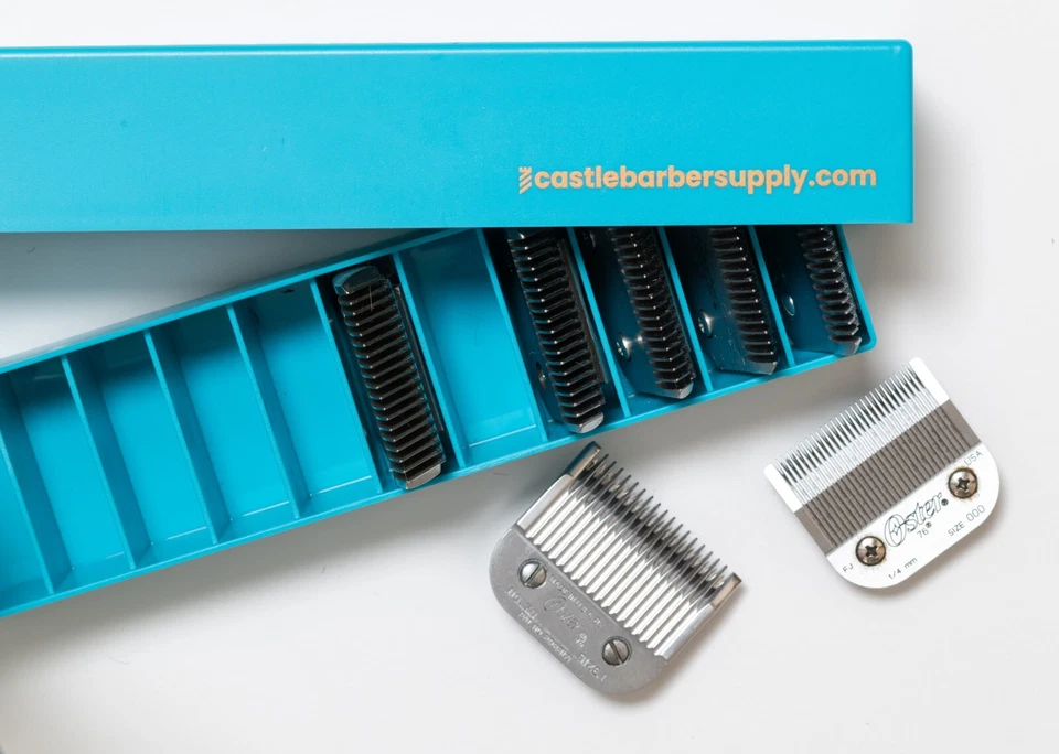 Barber Brick - PINK (SECURE 12 slot Clipper Blade Organizer with Snap Lid) - Image 4 of 4