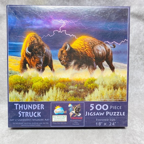 4 SunsOut Jigsaw Puzzles Yosemite Alaska Yellowstone Thunder Struck 500-550 pcs - Picture 8 of 13