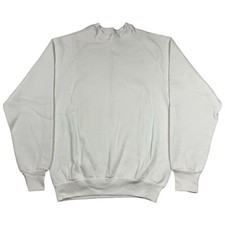      Vintage 90s Fruit Of The Loom Blank Sweatshirt White Sz M Made In USA NOS