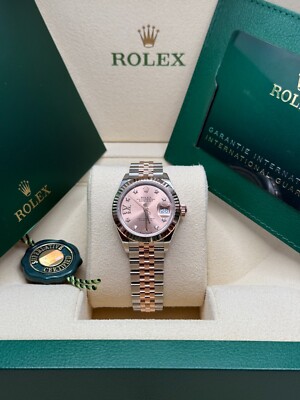 Rolex Lady-Datejust NEW 2024 Pink Star Diamond Dial Two Tone Rose Gold Jubilee