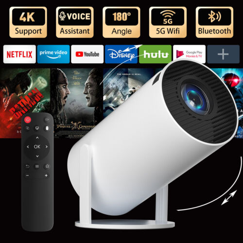 7000 Lumen LED Projector 4k 1080p Mini Home Theater WiFi Bluetooth Android HDMI - Picture 1 of 24