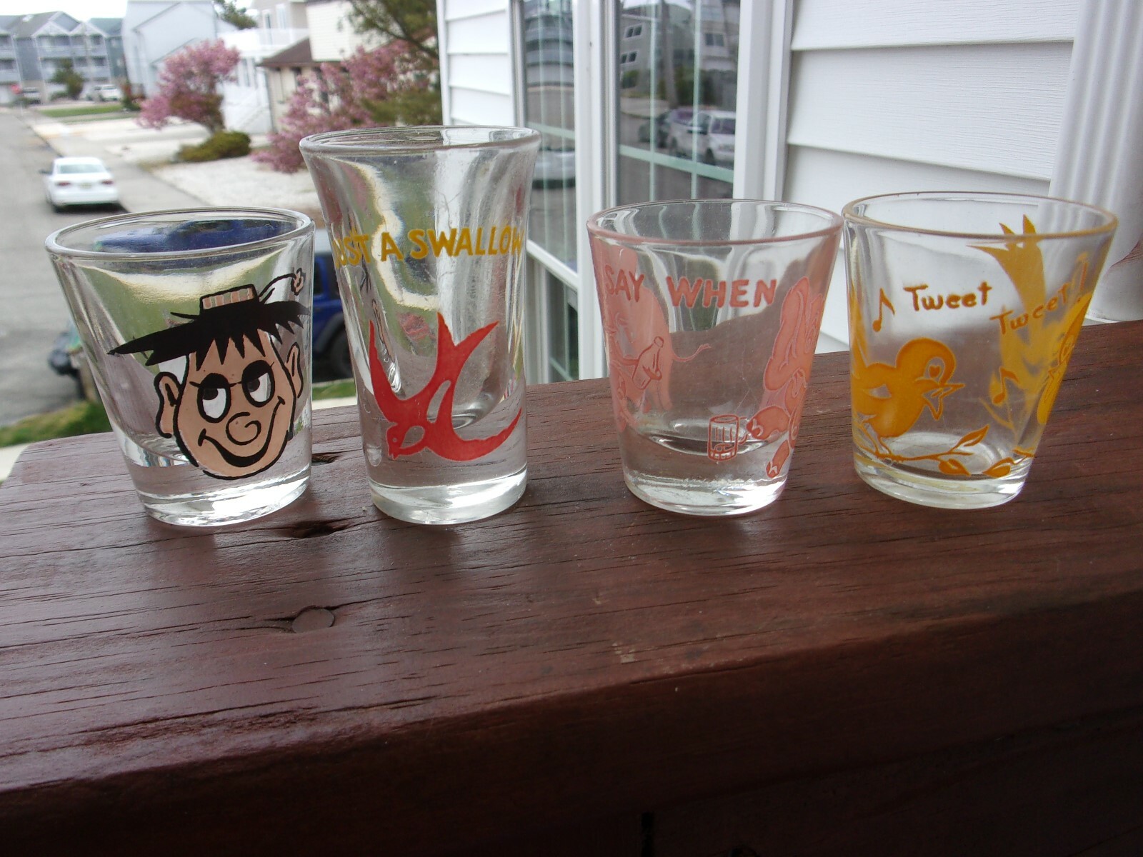 Lot of 4 Vintage/Antique Shot Glasses eBay