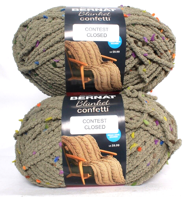 Bernat Blanket Confetti Yarn 10.5 oz 300 g 176 yds 161 m Moss Confetti