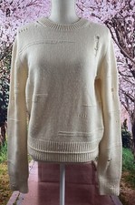 Helmut Lang Size:S Women  Distressed Wool Cashmere Blend Sweater Excellent