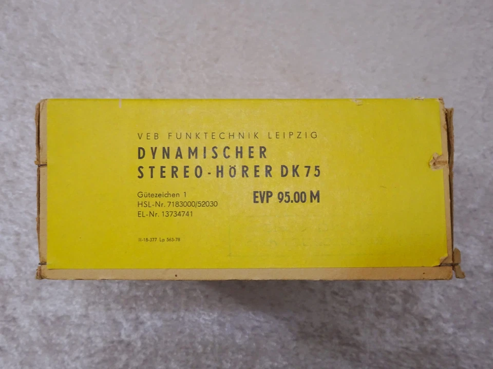 DDR Design Dynamischer Stereo Hörer Kopfhörer Vintage - VEB Funktechnik Leipzig - Bild 4 von 4