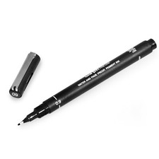 Uni Pin Fineliner Drawing Pen Black Ink 0.9mm Nib Single