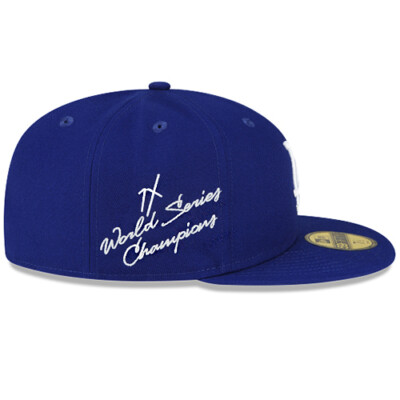 New Era L.A Dodgers Fitted Hat MLB 7X World Champion Patch