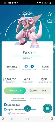 Pokemon Go Shiny Legendary Palkia