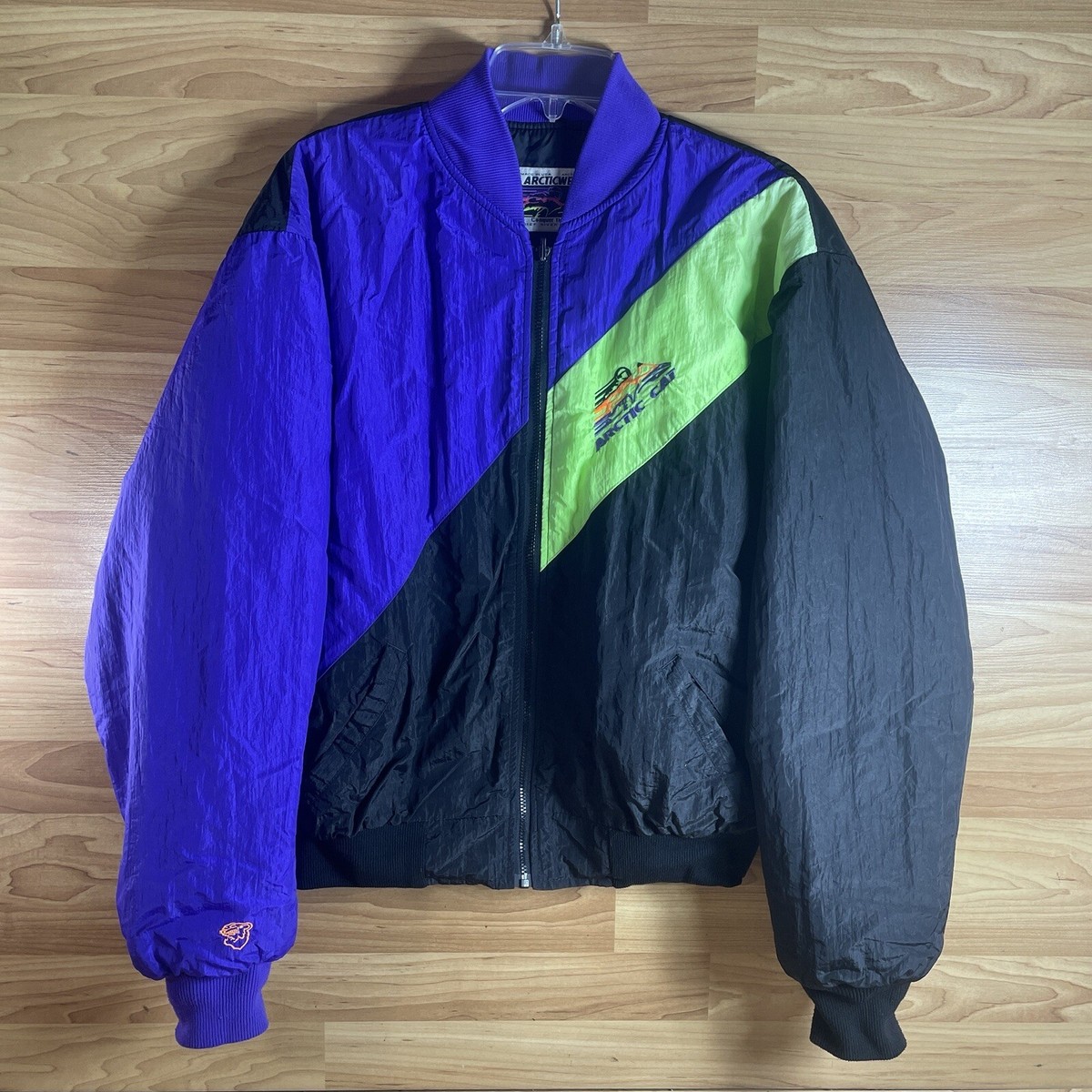 VTG Arctic Cat Arctic Wear Jacket Men's Sz M Snowmobile Black