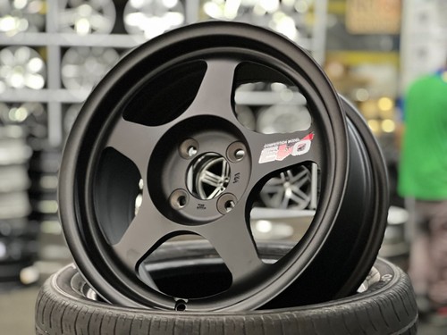 NEW 15 inch AOW EVO Regamaster BLACK wheel 4x100 Fits HONDA TOYOTA KIA (4 pcs) - 第 5/11 張圖片
