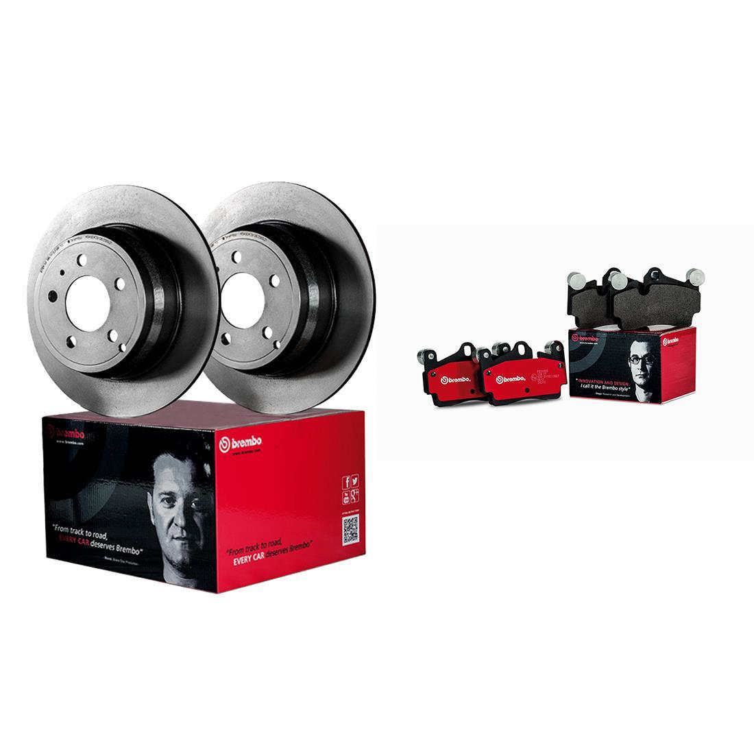 Fits 20132014 Volkswagen Routan Rear Brake Rotors & Ceramic Brake Pads