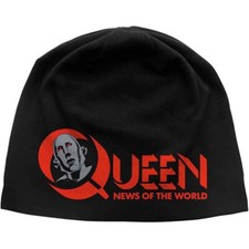 QUEEN - OFFICIAL NEWS OF THE WORLD LOGO BEANIE HAT - 100% COTTON