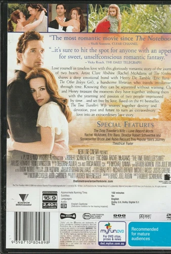 The Time Traveller's Wife DVD Drama (2009) Rachel McAdams Quality Guaranteed - Image 2 of 4