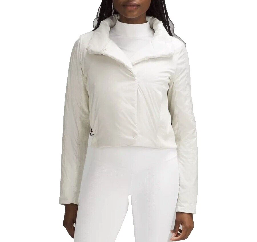 Lululemon White Solid Activewear Jackets for Women