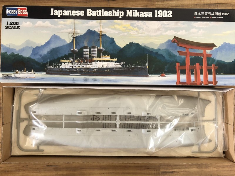 1/200 Hobby Boss JAPANESE BATTLESHIP MIKASA 1902 Kit w/Photo Etch detail *Sealed