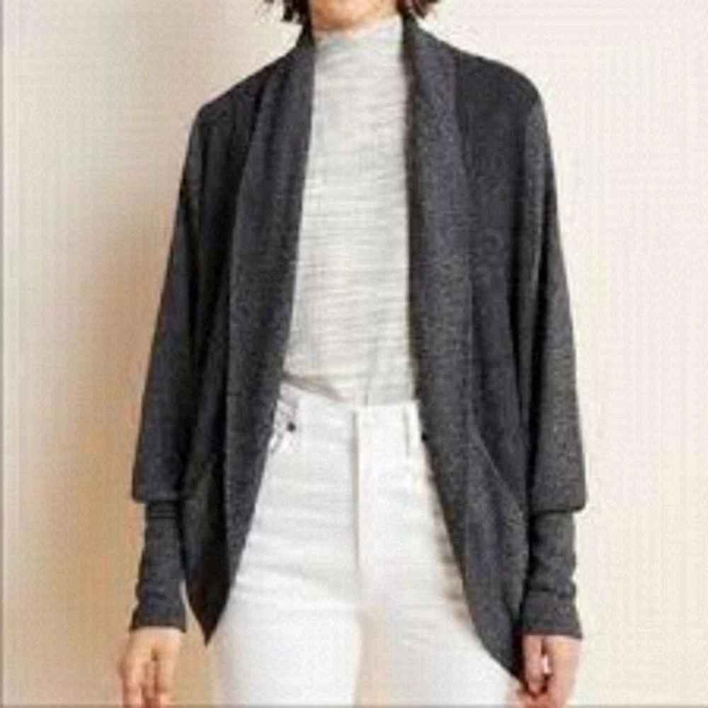 Shawl collar open shop front cardigan