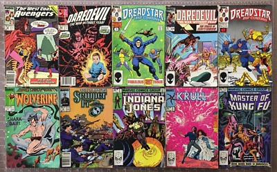 Comic Lot of 18 Marvel Assorted Comic Books 0.5-2.0 Condition (1982-1990)