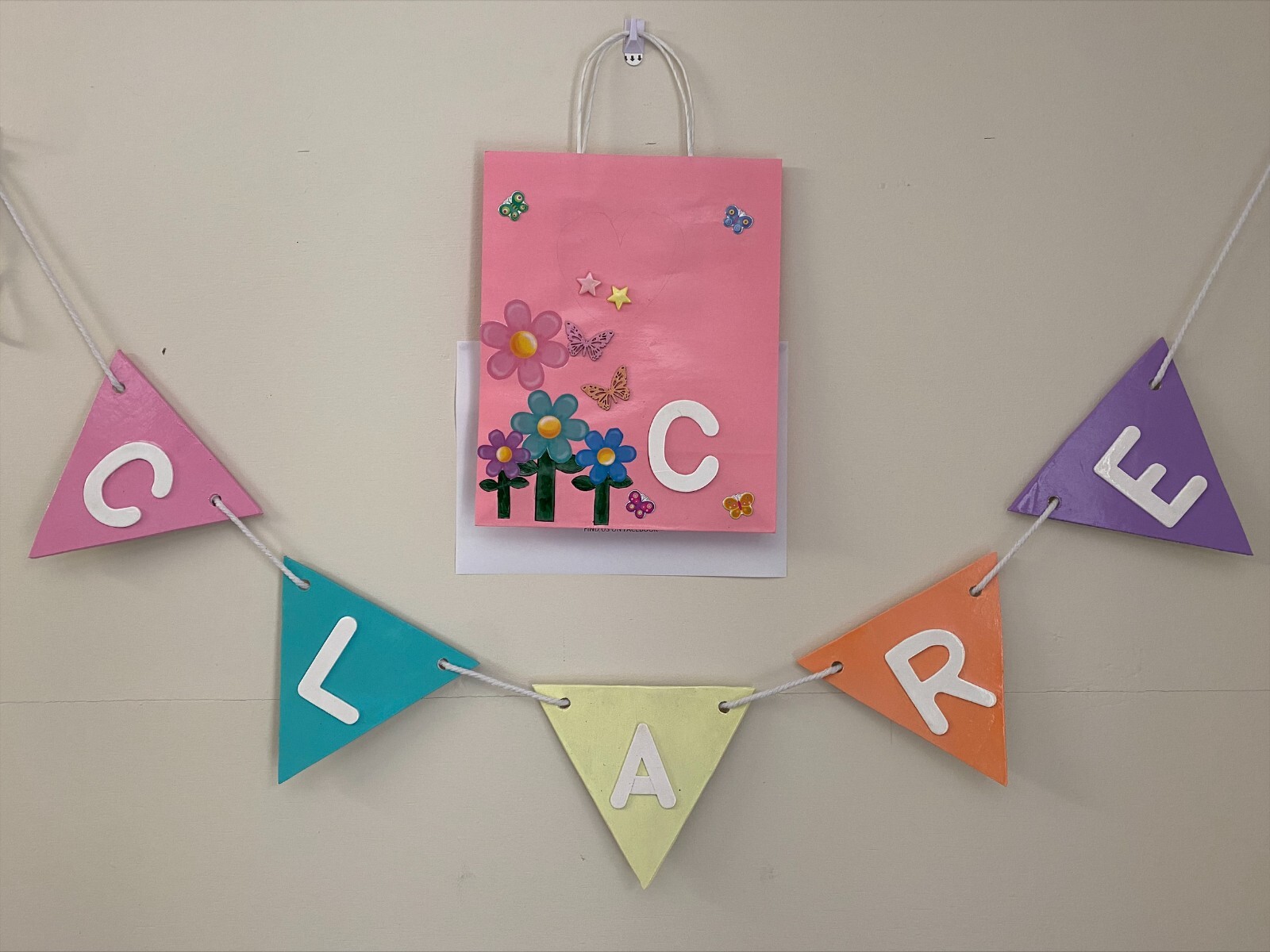 Personalised Wooden Name Bunting/Flags with Customised Gift Bag eBay